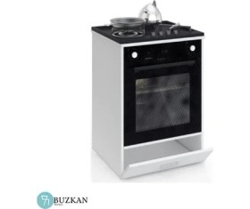 Resim Buzkan Mobilya Set Üstü Ocak Fırın Dolabı Kapaklı Beyaz Mdflam 