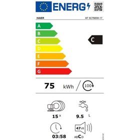 Resim Haier XF5C7M0W-17 10 Programlı Beyaz Bulaşık Makinesi 