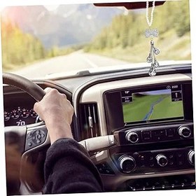 Resim SOLUSTRE Araba Aksesuarları Fiyonk Kristal Dikiz Aynası Süsü Moda Araba Asılı 