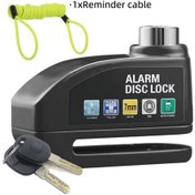 Resim Motion003 Portatif Alarmlı Siyah Bisiklet Disk Fren Kilidi 7mm Basmalı Kilit Pimi Titreşim S 