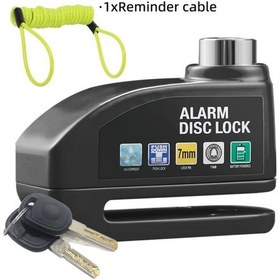Resim Motion003 Portatif Alarmlı Siyah Bisiklet Disk Fren Kilidi 7mm Basmalı Kilit Pimi Titreşim S 