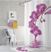 Resim Zethome Zethome Tropik Orchid Banyo Duş Perdesi Tek Kanat 1x180x200 