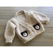 Resim Handmadee Bebek Hırkası Hediyelik El Örgüsü Hırka 