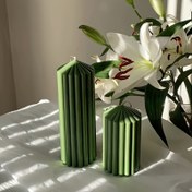 Resim Silikon Kalıp-4'lü Set Çizgili Silindirik Silikon Mum Kalıbı Seti DIY Mum Yapımı Silikon Kalıplar Geometrik Kalıplar 3D Şekil Epoksi Reçine El Yapımı Sabun Kalıpları Şekil Ev Dekorasyonu 