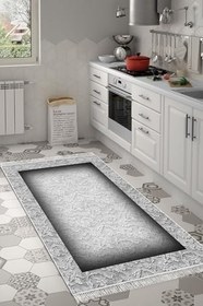 Resim Eko Trend Djt Banyo Paspası Yıkanabilir Kaymaz Taban 767 Bordürlü 767-Trend-Banyo, Gri, 50 x 80 