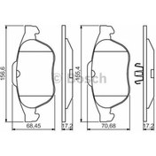 Resim Bosch Fren Balatası Ön 156Mm Laguna II 2.0 16V 02 