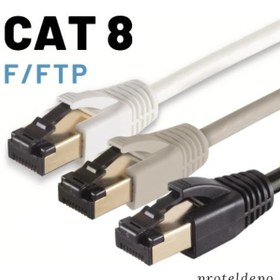 Resim Irenis Cat8 Kablo F/Ftp Lszh Ethernet Network Lan Ağ Kablosu 25 CM Beyaz 