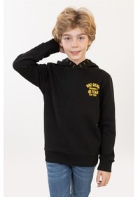 Resim Brz Kids Baskılı Erkek Çocuk Sweatshirt Hoodie-siyah Siyah 