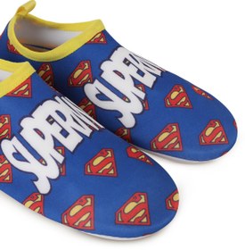 Resim Superman Baskılı Tabanlı 32-36 Numara Deniz Ayakkabısı - Mavi - Saks Mavisi / 32 Numara 