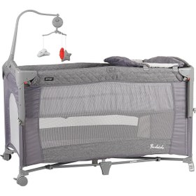 Resim Prego Bedside Anne Yanı Oyun Parkı 70x120 cm - Gri - Gri / Standart 