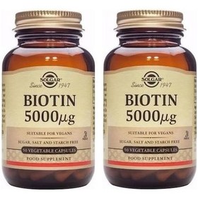 Resim Solgar Biotin 5000 Mcg 50 Kapsül 2 Adet 