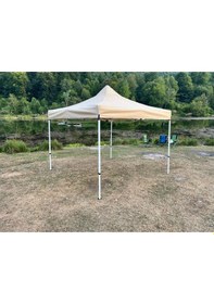Resim 3x3 M 40 Mm Altıgen Gazebo Tente Krem 