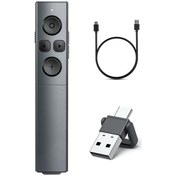 Resim Crackedice 2'si 1 Arada Usb Type C Sunum Tıklayıcısı, Kablosuz Sunum Uzaktan Kumandası 