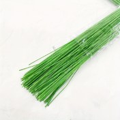 Resim 100 DIY Kağıt Sarılı Çiçek Sanatı İnce Tel 26 Yaprak Damalı İnce Tel 