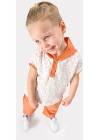 Resim Erkek Bebek Şapkalı Yazlık Müslin Kumaş Müslin Alt Üst Bebek Takımı 001 