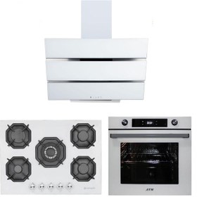 Resim Eminçelik ve Afm Tech 22 386 + FM7701 + FM3251Beyaz Ankastre Set 