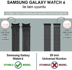 Resim Microsonic Samsung Galaxy Watch 6 Classic 43mm için Kordon Milano Loop Siyah [Galaxy Watch 6 Classic 43mm ile Uyumlu Kordon - Siyah] 