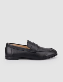 Resim Cabani Sanetta %100 Hakiki Deri Siyah Kadın Loafer 