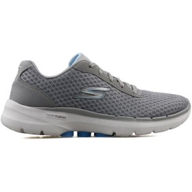 Resim Skechers Go Walk 6 Kadın Gri Günlük Stil Ayakkabı 124514 Gybl 