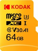 Resim Geeroyoo Kodak 64gb Micro Sd Kart U3 V30 100mb/s 4k Video Kayıtlı Yüksek Hızlı Tf Bellek Kartı Jzr-gy 