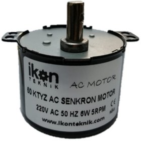 Resim İKON TEKNİK Ac Senkron Motor 50 Ktyz 5 Rpm 6w Kuluçka Çevirme Motoru, Viyol Motoru, 50ktyz5rpm 