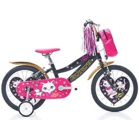 Resim Carraro Moggy Kız Çocuk Bisikleti 220h V 16 Jant Siyah Altın Pembe Çok Renkli 