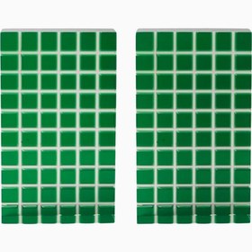 Resim Loulou Yeşil Akrilik Kitap Desteği, Çift - Haki Kanvas 