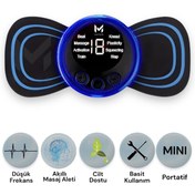 Resim MATEO Pedli Masaj Aleti Bel Sırt Bacak Kol 8 Farklı Stil 18 Kademeli Titreşimli Şarjlı Taşınabilir Tens 