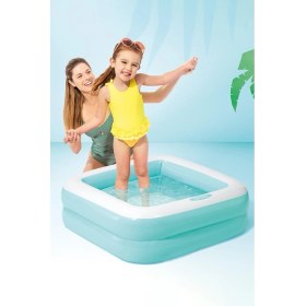 Resim Şişme Taban Mini Kare Havuz 86X86X25 cm Mavi 