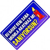 Resim Mum Yazılı Sök-tak-pratik Vantuzlu Yeni Nesil Dekor Plaka 