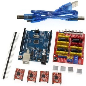 Resim Tenfowee 3d Yazıcı Cnc Shield V3 Geliştirilmiş Kit - Nano Uno R3 İle 4988 Motor Sürücü, Mikro Adım Kontrol Ve Yüksek Verim 