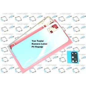 Resim Oppo A72 kasa Arka Pil Batarya Kapağı BEYAZ 