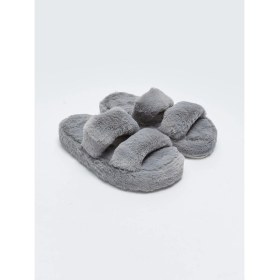 Resim Peluş Kırmızı Aşk Kalpli Kadın Ev Terliği Rahat ve Şık Kışlık Hafif Kaymaz 