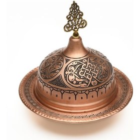 Resim Dmt Gaziantep Bakır 14 Cm El İşlemesi El Yapımı Kahve Yanı Sunumluk Lokumluk-çerezlik 