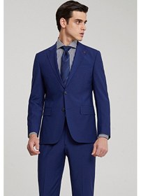 Resim D's Damat Ds Damat Slim Fit Saks Mavi Yünlü Travel Takim Elbise 4he05ob35577m Saks Mavi 