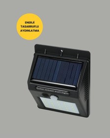 Resim Nrzsnt Güneş Paneli İle Şarj Olan 20 Led Dış Me Hareket Sensörlü Lamba 