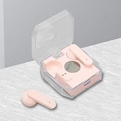 Resim Dil Tercüman Kulaklıkları, Hızlı Ve Doğru Ses Dijital Ekranlı Dil Tercümanı, 144 Dil BT 5.3 Stereo Sesli Anında Çeviri Kulaklığı, 0,2 Sn Hız (Pembe) 