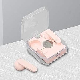 Resim Dil Tercüman Kulaklıkları, Hızlı Ve Doğru Ses Dijital Ekranlı Dil Tercümanı, 144 Dil BT 5.3 Stereo Sesli Anında Çeviri Kulaklığı, 0,2 Sn Hız (Pembe) 