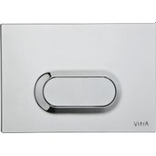 Resim Vitra Loop O 740-1086 Tek Basmalı Kumanda Paneli, Iz Bırakmaz, Mat Krom 