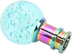 Resim Gonetre Vites Topuzu Vites Değiştirme kafası Vites Topuzu Ile M8 M10 adaptörü Evrensel Akrilik şeffaf Kabarcık tarzı Vites Değiştirme kafası Araba Için (Açık mavi) 