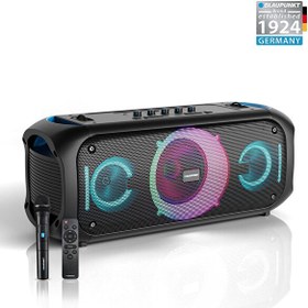 Resim Blaupunkt PL700 Mikrofonlu Uzaktan Kumandalı Kablosuz Bluetooth Speaker Hoparlör Siyah 