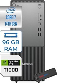 Resim Lenovo Thinkcentre Neo 50T Gen5 Intel Core I7 14700 96GB Ddr5 2tb SSD Windows 11 Home Quadro T1000 4gb Masaüstü Bilgisayar 100012UAS0GL00H29 + Zetta Flash Bellek 