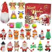 Resim Çocuklar İçin 24 Parçalı, Stres Oyuncakları Ve Kendin Yap Noel Ağacı Süslerinden Oluşan Advent Takvimi Rog 