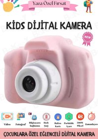 Resim Çocuk Fotoğraf Makinesi Mini Dijital Fotoğraf Makinesi 1080p Hd Selfie Kamera 
