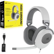 Resim Corsair Corsaır HS65 Surround Kulaklık, (Dolby Audio, 7.1 Surround, Sonarworks Soundıd, Multi-Platform) Beyaz (CA-9011271-EU) 