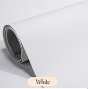 Resim Deri Tamir Yaması Tamir Kiti Kendinden Yapışkanlı Pu Deri Tamir Bandı Kanepe White 137x50cm 