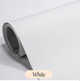 Resim Deri Tamir Yaması Tamir Kiti Kendinden Yapışkanlı Pu Deri Tamir Bandı Kanepe White 137x50cm 