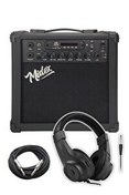 Resim Midex MGA-25BK-HD Şarjlı Elektro Gitar Amfisi 25 W USB Bluetooth Distortion Kulaklık ve Kablo 
