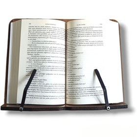 Resim hü ma tasarım ve aksesuar Hüma Ahşap Tablet Telefon Tutucu Ayarlanabilir Kitap Okuma Sehpası Standı Rahle 