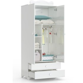 Resim Afilli Bdlp 058 Babysun 2 Kapılı 2 Çekmeceli Dolap Beyaz 